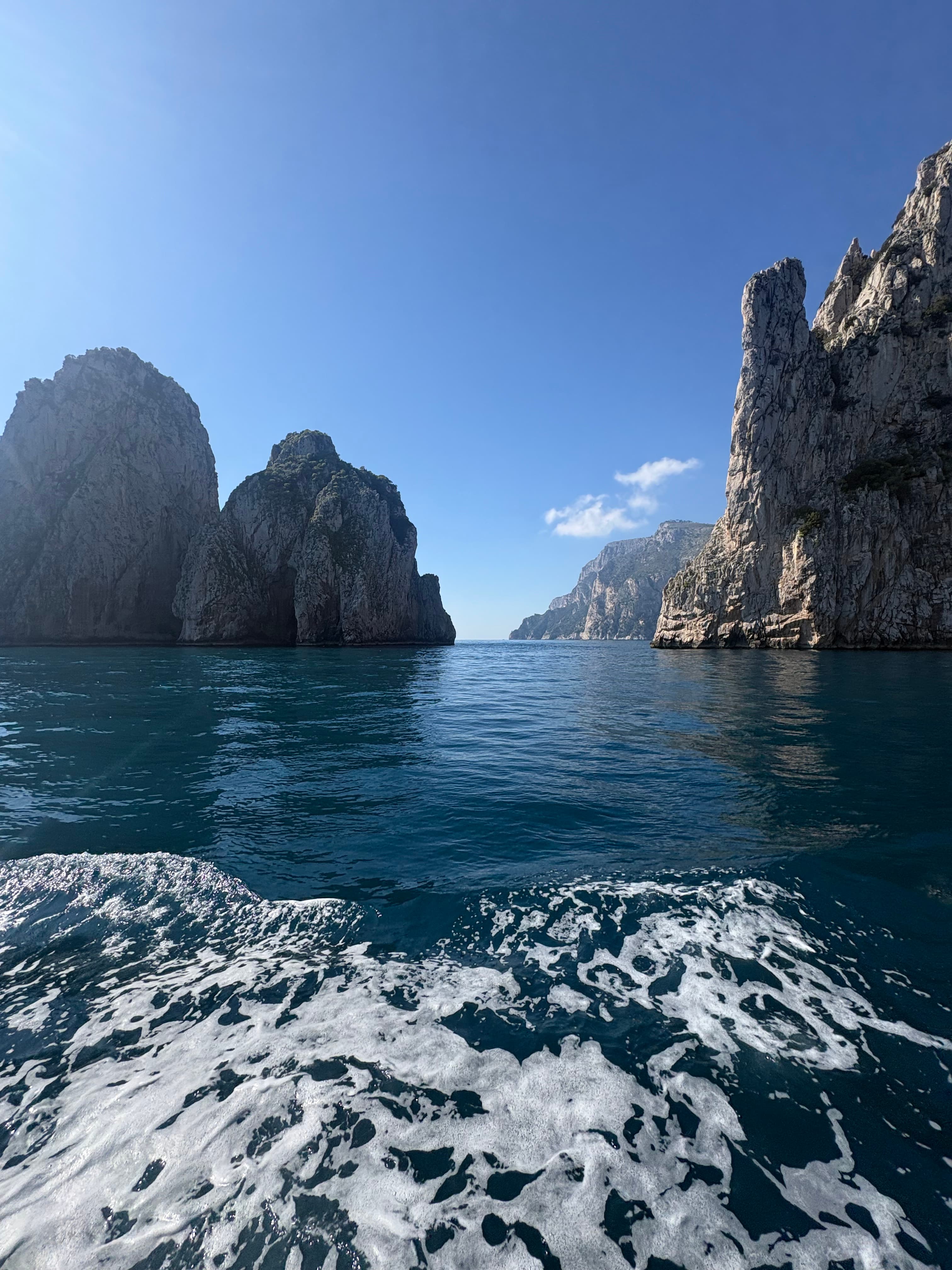 Capri coastline from the water