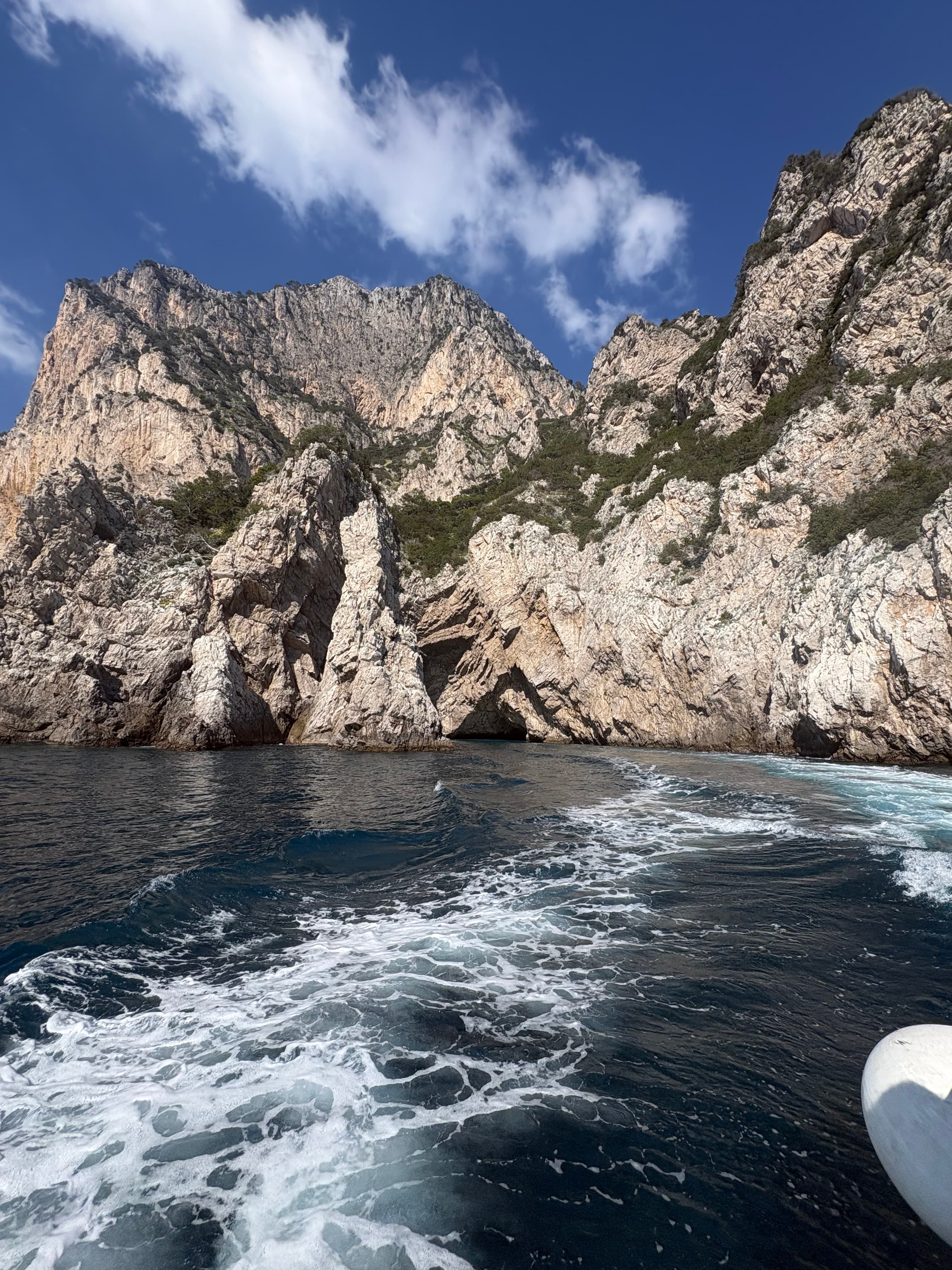 Cliffs meeting the Mediterranean